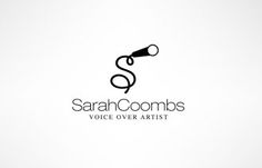 the logo for saran combs voice over artist, which is designed to look like a hairdryer