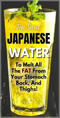 Water Detox, Japanese Water, Belly Fat Drinks, Natural Drinks, Fat Loss Drinks, Fat Burner Drinks, Fat Burning Foods