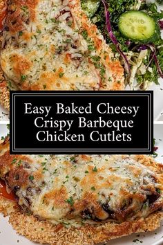 sheet pan of crispy breaded coasted chicken breast covered in golden brown melted cheese. Chicken Cutlet Dinner Ideas, Chicken Cutlets Recipes, Baked Chicken Dinner, Chicken 101, Chicken Boneless Breast Recipes, Breaded Chicken Cutlets, Borrego Springs, Chicken Cutlet, 2022 Goals