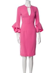 Pinko Sheath DressPinkThree-Quarter Sleeve with Crew NeckFit:Dresses by Pinko typically fit true to size. Elegant Fitted Pink Midi Dress, Pink Fitted Midi Dress For Formal Occasions, Fitted Pink Midi Dress For Work, Pink Stretch Midi Dress For Work, Elegant Pink Stretch Dress, Elegant Pink Bodycon Midi Dress, Elegant Pink Bodycon Dress, Elegant Pink Sheath Midi Dress, Elegant Pink Stretch Midi Dress