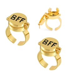 PRICES MAY VARY. Spongebob Bff Rings: Bff rings symbolizes the strongest and most trustworthy friendship. So there are two spongebob rings in one set,one for yourself and the other for your best friend. I swear, I can send Patrick star like Spongebob guards to protect you! Material: Using high quality alloy material with environmentally friendly silver plated and gold plated, hard and not easy to fall offIt is made of alloy,light in weight and comfortable to wear. Design:It is made of stainless Bff Rings For 2, Best Friends Rings, Friends Rings, Aesthetic Bff, 2 Bff, Bff Rings, Rings Matching, Rings Cute, Best Friend Rings