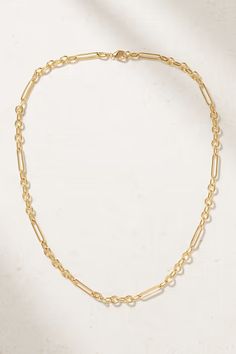 FOUNDRAE Small Mixed Clip 18-karat gold necklace | NET-A-PORTER Net A Porter, Jewellery And Watches, Luxury Design, Porter, Gold Necklace, Chain, Gold