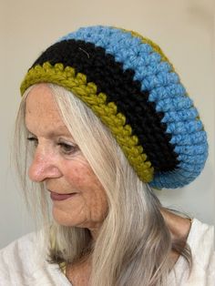 Crochet hat / Slouchy Winter Hat / Handmade and Unique Hat / Comfortable Hat Handmade Multicolor Slouchy Hat, Handmade Bohemian Yarn Beanie, Multicolor Handmade Slouchy Hats, Handmade Bohemian Beanie From Yarn, Handmade One Size Beret, Handmade Slouchy Cap Hat, Handmade Slouchy Cap, Handmade Crochet Hat, One Size Fits Most, Handmade Brimmed Crochet Hat