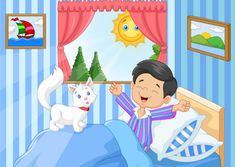 a child in bed with a white cat and the caption police rivello