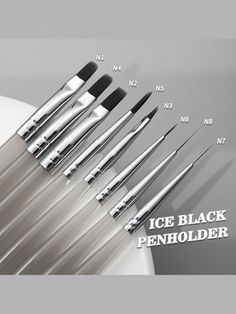 1pc/8pcs/Set Acrylic Nail Art Liner Brush, High-End Nail Art Painting Tools, Suitable For Nail Salon Multicolor    ABS  Nail Art Brush Set,Nail Art Brush Pen,Nail Uv Art Brush   Nail,Hand & Foot Care, size features are:Bust: ,Length: ,Sleeve Length: Acrylic Nail Tools Products, Nail Tech Products, Uv Art, Art Painting Tools, Art Pencils, Acrylic Set, Art Brush, Latest Nail Art, Nail Supplies