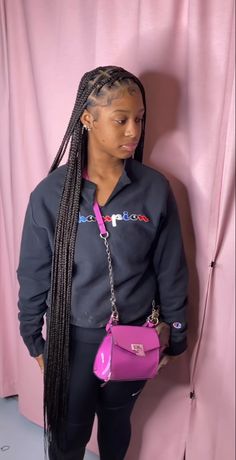 Back To School Hairstyles Braids 7th Grade Black, Box Braids High Ponytail, Braids High Ponytail, School Hairstyles Braids, Back To School Hairstyles Braids, Weave Hair Color, Box Braid Hair, Knotless Box Braids, Big Box Braids Hairstyles