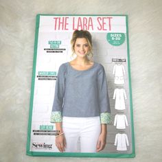 a woman's top and pants sewing pattern from the larra set by sewha