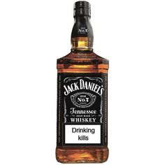 a bottle of jack daniels whiskey on a white background