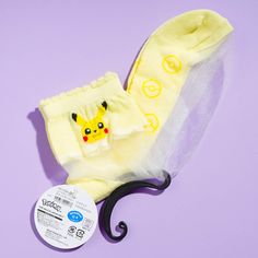 This cute pair of Pokemon socks are perfect for summer! It's made from light fabric with a transparent part and features a cute Pikachu print. Wear it with your sneakers and U-cut shoes! One size fits most (women's sizes): 23-25 cm / US 7-9 / EUR 38-40 Cute Eevee, Pokemon Socks, Cut Shoes, Pokemon Sketch, Cute Pikachu, Nintendo Characters, Kawaii Shop, Cute Pokemon, Light Fabric