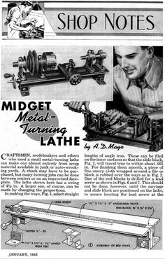 an advertisement for the model machine lathe