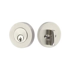 an image of two knobs on a door handle and one has a keyhole