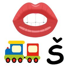 the letter s is for train and lips