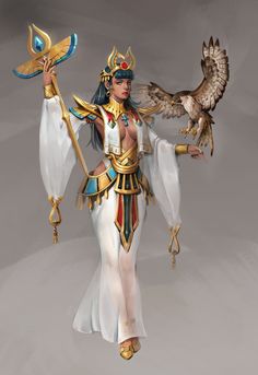 Egyptian Warrior, Anime Egyptian, Mythological Characters, Egypt Art, Egyptian Mythology, Egyptian Goddess