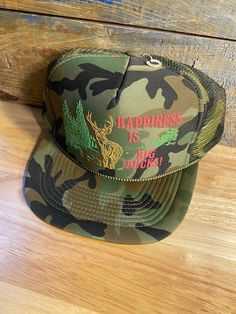 Hat is brand new. Never worn or used. Hat is adult size. Check out pictures to see what you get. Free shipping inside the USA. Hat will be shipped in a box. Camouflage Baseball Cap Trucker Hat For Camping, Camouflage Trucker Hat For Camping, Trucker Hat With Flat Bill For Hunting, Camouflage Snapback Trucker Hat For Hunting, Camouflage Trucker Hat For Hunting With Curved Brim, Camouflage Snapback Hat For Camping, Trucker Hat With Curved Brim For Hunting, Trucker Cap For Hunting, Country Style Snapback Trucker Hat For Outdoor