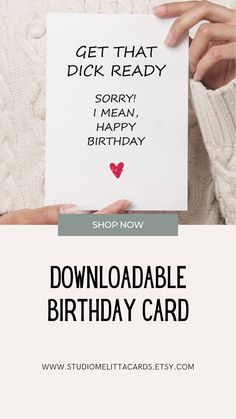 Birthday Card PRINTABLE DOWNLOAD for Him Download Printables