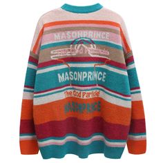 Harajuku Streetwear - MASONPRINCE Multi Color Alpaca Knit Sweater - Shop High Quality Japanese Streetwear Style Oversize, Baby Tees Y2k, Winter Vintage, Y2k Baby Tee, Knit Alpaca, Female Clothing, Fit Ideas, Sleeve Women, Women Sweater