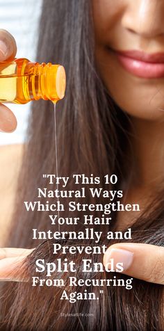 In this article, we shall discover the amazing natural benefits for split ends, with evidence. Find out how to get rid of split ends in your hair without constantly having to chop it off. Hair Oil For Split Ends, Split End Remedy, Diy Hair Serum, Fenugreek For Hair, Hair Detox, Split Ends Hair, Repair Damaged Hair