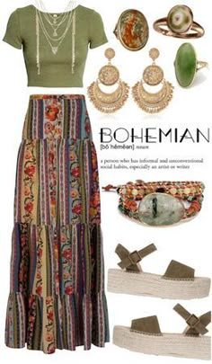 Witchy Outfits, Moda Hippie, Hairstyles Videos, Bohemian Style Clothing, Boho Outfit, Earthy Outfits