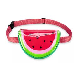 Mickey Mouse Icon Watermelon Belt Bag Fun Summer School Bags, Playful Red Summer Bags, Fun Multicolor Plastic Bags, Fun Red Bags For Daily Use, Playful Summer Bags With Adjustable Strap, Cute Red Beach Bag, Fun Plastic Bags For Daily Use, Red Adjustable Bags For Gifts, Fun Red Bags For Everyday Use