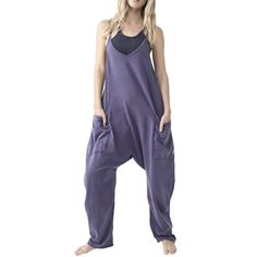 Free People - Movement - Washed Purple - Hot Shot Onesie Brand New - Without Hang Tag, Inside Neck Label Is Slightly Crossed To Prevent Return To The Retail Stores. Material - 95% Cotton,5% Elastane This Soft And Comfy Onesie Features A Slouchy, Relaxed-Fitting Design With A Dropped Crotch And Convenient Side Pockets. Fit: Effortless And Oversized Silhouette. Meant To Be Loose For Layering. Features: Racerback Silhouette, Oversized Patch Pockets, Dropped Armholes Why We <3 It: A Perfect Match Fo Relaxed Fit Overall Bottoms For Loungewear, Relaxed Fit Loungewear Overalls, Casual Purple Stretch Jumpsuits And Rompers, Stretch Cotton Jumpsuits And Rompers With Pockets, Stretch Cotton Jumpsuits With Pockets, Baggy Loungewear Jumpsuits And Rompers With Pockets, Cotton Overalls For Loungewear, Solid Cotton Overalls For Loungewear, Purple Sleeveless Jumpsuits And Rompers For Loungewear