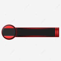 a red and black button on a white background with an empty space for the text