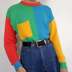 O - O - O Kidcore Sweater, Grunge Hipster Fashion, Hipster Sweater, Look Retro, Mori Girl, Vintage Sweater, 80s Fashion