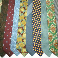 Lot Of 10 Ten Trussardi Ties Ties May Have Minor Loose Snags They Are All Wearable Material: 100% Silk Design: Various Colors: Various Classic Fitted Multicolor Ties, Classic Multicolor Neckwear For Black Tie, Classic Multicolor Formal Ties, Classic Multicolor Office Ties, Classic Formal Multicolor Ties, Classic Multicolor Ties For Semi-formal Occasions, Silk Design, Accessories Set, Tie Colors