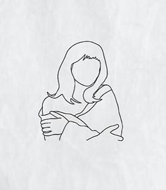 a drawing of a woman holding a baby