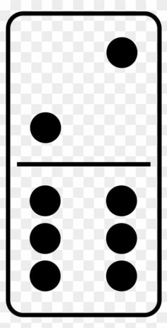 a black and white domino board on a transparent background