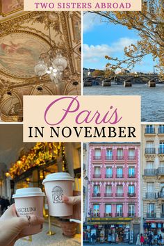 paris in november collage with text overlaying the top two sisters about paris