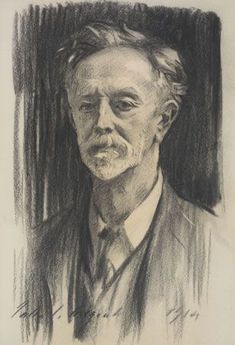 a black and white drawing of a man