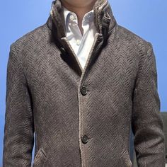 Gimos Shearling Overcoat - 48 It, 38 Regular U.S., Medium, ($1999.99 Msrp). Only Worn 1 Time Made In Italy Genuine Shearling Collar (Removable) Wool/Mohair Blend Fits Like A 38-40 Regular Overcoat - Slightly Slim In Mid Section Concept Clothing, Mens Jackets, Jackets & Coats, Italy, Clothes, Color