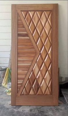 a wooden door that is made out of wood