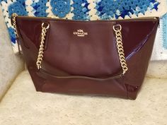 "Thanks for shopping our vintage estate store. We tend to sell well below wholesale and truly hope you enjoy all of our items. Many of the items are one of a kind, so please enjoy scrolling through the pictures and hopefully something will catch your eye. Up for sell is an Estate Coach New York Mahoganey Leather Purse Handbag. Beautiful bag, one that you will love. Size: 20\" with Handles, without 10\" Width: 16\" by 10\" by 5\" Slight wear, great condition. Looks brand new." Coach New York, Leather Purse, Beautiful Bags, Leather Purses, Purses And Handbags, Size 20, Shoulder Straps, Looks Great, Handles