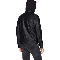 Description Combine a hoodie and a jacket, and bingo! You land with Marcus. This Hooded Moto Lambskin Leather Jacket for Men comes with a fixed leather hoodie carefully hand-stitched to perfection. Genuine Lambskin Leather Jacket Full-Zip Closure 100% Polyester Lining Fixed leather hoodie Rib knitted hems cuffs Front & Inside Pockets Premium Stitching Available in eight different sizes (XS to 4XL) Order Processing & Shipping The estimated delivery for any item worldwide is 8-10 business days onc Casual Leather Jacket For Biker Events In Winter, Casual Fitted Leather Hooded Jacket, Hooded Moto Biker Jacket For Fall, Biker Style Outerwear With Double-lined Hood For Fall, Fall Biker Style Outerwear With Double-lined Hood, Fall Biker Outerwear With Double-lined Hood, Fitted Leather Jacket With Double-lined Hood, Hooded Biker Outerwear For Streetwear, Hooded Biker Jacket For Winter Streetwear