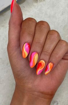 Summer Nails 2023, Nails Art Designs, Hippie Nails, Nails 2023, Beach Nails, Fire Nails, Dream Nails