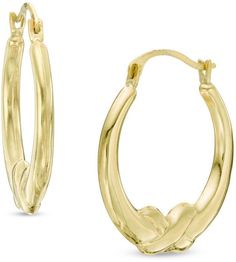 Zales Infinity Knot Hoop Earrings in 10K Gold 14k Gold Oval Hoop Earrings, Oval 14k Gold Hoop Earrings, Infinity Knot, Infinity Symbol, 10k Gold, Knot, Gold Bracelet, Hoop Earrings, Sleek