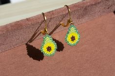 Cute small earrings Avocado the best for your summer outfit 100% handmade  For people who loves nature Hypoallergenic Beaded Earrings With Round Beads For Summer, Cute Beaded Earrings For Summer, Cute Summer Jewelry With Tiny Beads, Handmade Beaded Teardrop Earrings For Summer, Handmade Teardrop Beaded Earrings For Summer, Summer Hypoallergenic Earrings With Round Beads, Yellow Beaded Earrings As Summer Gift, Nickel Free Beaded Earrings Summer Gift, Summer Earrings With Tiny Beads As Gift