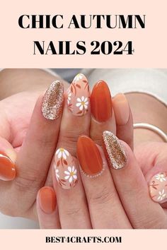 Falls Nail Idea, Cool Autumn Nails, Fall Nails For A Wedding, Long Nail Fall Designs, Elegant Fall Nail Designs Classy, Early Fall Nails Short Square, Fall Diy Nails, Autumn Nail Designs Short, Fall Nail Tip Ideas