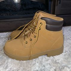 The Boots Are A Size 9, Steel Toe, Oil/Slip Resistant. These Were Gifted To Me A Long Time Ago And Were Not The Right Size For Me And The Person Who Bought Them For Me Didn’t Save The Receipt. There Are Light Scuff Marks On The Front From Storage And Moving Around, But In My Opinion They Are Minor Imperfections! Hoping They’ll Find Love In Another’s Closet. Never Worn Besides To See If They Fit. Light Brown Boots, Womens Work Boots, Work Shoes Women, Work Sneakers, Steel Toe Boots, Steel Toe Work Boots, Asics Running Shoes, Find Love, Tactical Boots