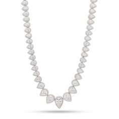 The new Pear Cut Necklace is iced with more than 2,200 stones. The necklace features handset round cut and pear cut VVS Diamond Simulates. The chain is available in 14K Gold plating and white gold plating. It's available in various lengths for multiple styles. White Cubic Zirconia Teardrop Pendant Diamond Necklace, White Teardrop Cubic Zirconia Diamond Necklace, White Cubic Zirconia Teardrop Pendant Necklace, White Pear-shaped Diamond Cut Necklace, Pear-shaped White Diamond Cut Necklace, Diamond Necklaces With Pear-shaped Sparkling Stones, White Diamond Necklace With Pear Accents, White Diamond Necklace With Pear Shaped Diamond Accents, White Diamond Necklace With Pear Shaped Accents