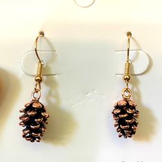 Approx 1.3” Drops The Perfect Size Pine Cone, Fall And Winter, Brown Gold, Fall Colors, Jewelry Earrings, Women Jewelry, Drop Earrings, Gold, Gifts