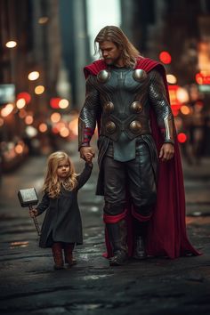 Thor And Loki, Red Cape, City Street, City Streets, Halloween Ideas, Loki, Thor, Superman, Men Dress