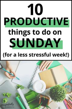 How to prepare for the week on Sunday. To ensure you have a productive week, do some Sunday prep and planning...enjoy a less stressful week ahead! Sunday Planning, Organisation Tips, Stay Productive, Success Habits