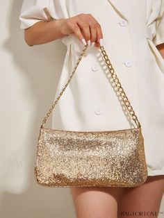 BagForLove - Sparkling Chain Square Bag with Sequin Accents Dress Mood Board, Prom Dress Inspo, Sequin Decor, Cool Gifts For Women, Inch Bag, Baguette Bag, Chain Crossbody Bag, Friend Photoshoot, Dress Inspo