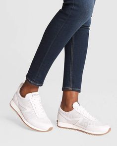 Our iconic 70s-inspired sneaker updated for the season in a micro-perforated nappa leather upper. Trimmed in leather and lined in cotton with a molded footbed and recycled rubber outsolde. rag & bone Women's Retro Runner Nappa Leather Low Top Sneaker | White, 37 (also in 36,38.5). Sporty Sneakers With Rubber Waffle Outsoles, Comfortable Sneakers With Rubber Waffle Outsoles For Spring, Modern Sneakers For Running Errands In Spring, Modern Sneakers For Spring, Modern Sneakers For Spring Errands, Sporty Sneakers With Perforations For Everyday, Everyday Leather Sneakers With Perforations, Sporty Perforated Walking Sneakers, Sporty Walking Sneakers With Perforations