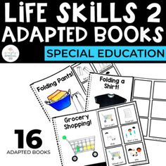 Life Skills Adapted books for the life skills special education classroom. These books cover 11 important life skills topics and include age appropriate clipart for preschool- high school learners. These adapted books pair with each center in Life Skills Centers Extension Pack.Click HERE to save 20% by purchasing this resource as part of the FULL Life Skills Curriculum Bundle (includes 9 Life Skills Resources)WHAT'S INCLUDED?+ 6 sets include real photos+ 16 adapted books included+ Matching on ea Life Skills Centers, Adapted Books Special Education, Special Education Curriculum, Important Life Skills, Life Skills Curriculum, Life Skills Classroom, Special Ed Teacher, Books Cover, Life Skills Special Education