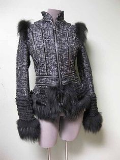 $20,749 Alexander Mcqueen Runway Fox Fur Zip Panels Tail Bouclé Jacket Coat 46 | eBay Luxury Long Sleeve Blazer For Winter, Designer Long Sleeve Outerwear For Fall, Luxury Long Sleeve Outerwear For Spring, Luxury Long Sleeve Spring Outerwear, Winter Evening Outerwear With Long Sleeves, Winter Evening Long-sleeve Outerwear, Winter Evening Long Sleeve Outerwear, Luxury Long Sleeve Evening Outerwear, Fitted Hooded Party Outerwear