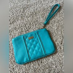 Nwot Turquoise Wristlet. Never Used. From Smoke And Pet Free Home. Everyday Blue Pouch Wristlet, Blue Wristlet With Zipper Pouch For Daily Use, Blue Wristlet With Zipper Pouch For Travel, Blue Bags With Wrist Strap For Daily Use, Blue Rectangular Wristlet With Zipper Pouch, Trendy Blue Everyday Wristlet, Blue Rectangular Bag With Wrist Strap, Blue Zipper Pouch Wristlet, Blue Clutch Wristlet For Travel