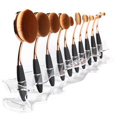 Oval Makeup, Oval Makeup Brush, Cheek Contour, Oval Brush, Counter Clean, Brow Color, Make Makeup, Free Brush, Makeup Brush Holders